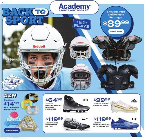 Academy catalogue in Galveston TX | Academy Active Ad | 7/5/2022 - 7/17/2022