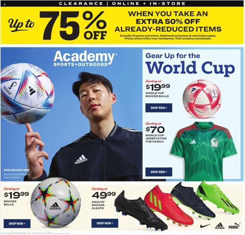 Sports offers in Terre Haute IN | Academy Active Ad in Academy | 9/12/2022 - 10/2/2022