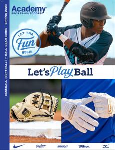 Offer on page 3 of the Academy Baseball Guide catalog of Academy