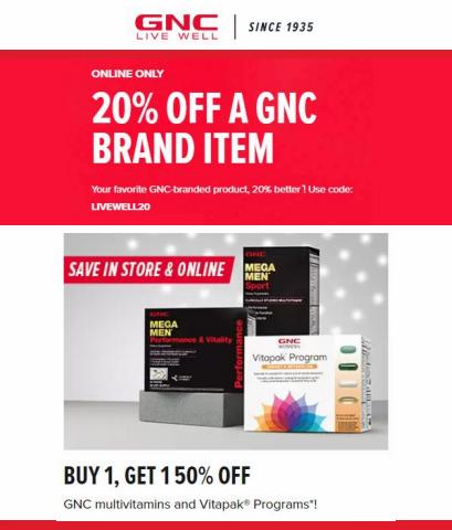 Beauty & Personal Care offers in Cherry Hill NJ | GNC - Sale in GNC | 6/21/2022 - 7/4/2022