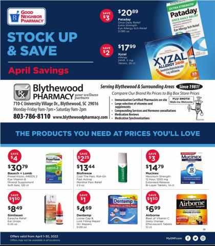 Good Neighbor Pharmacy catalogue in Charlotte NC | Montlhy Ad | 4/3/2022 - 4/30/2022