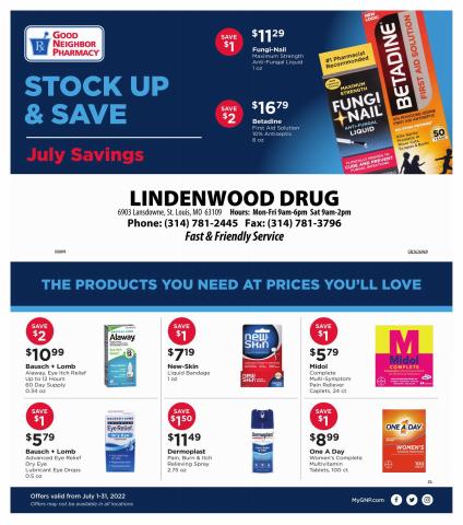 Grocery & Drug offers in Florissant MO | Monthly Circular in Good Neighbor Pharmacy | 7/1/2022 - 7/31/2022