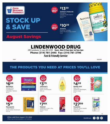 Grocery & Drug offers in Chesterfield MO | Monthly Circular in Good Neighbor Pharmacy | 8/1/2022 - 8/31/2022