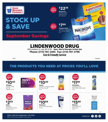 Grocery & Drug offers in Saint Louis MO | Monthly Circular in Good Neighbor Pharmacy | 9/1/2022 - 9/30/2022