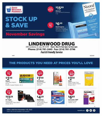 Grocery & Drug offers in Overland Park KS | Monthly Circular in Good Neighbor Pharmacy | 11/1/2022 - 11/30/2022
