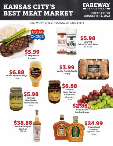 Grocery & Drug offers in Overland Park KS | Fareway weekly ad in Fareway | 8/9/2022 - 8/13/2022