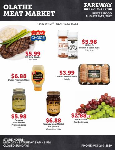 Grocery & Drug offers in Overland Park KS | Fareway weekly ad in Fareway | 8/9/2022 - 8/13/2022