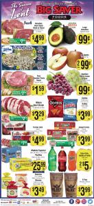 Offer on page 2 of the WEEKLY SPECIAL catalog of Big Saver Foods