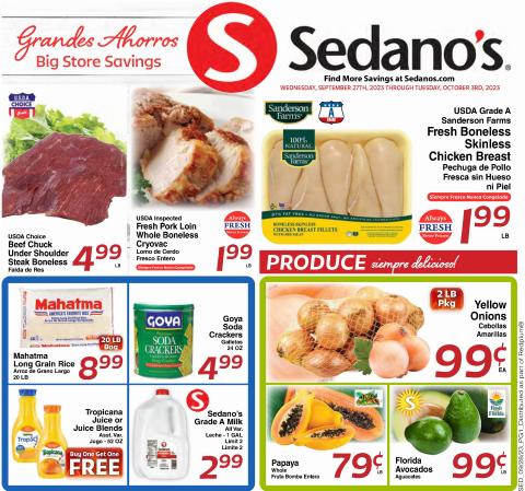 Sedano's catalogue in Miami FL | Sedano's weekly ad | 9/27/2023 - 10/3/2023
