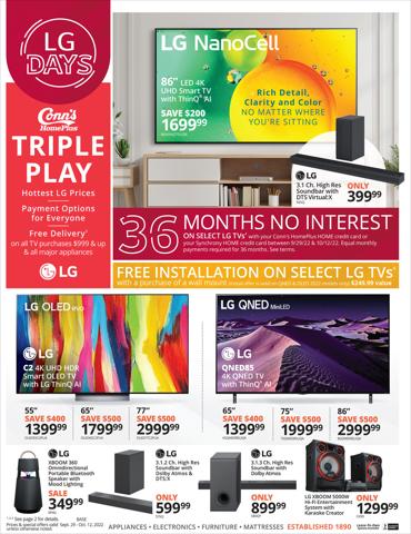 Electronics & Office Supplies offers in Tucson AZ | Conns 9/29 Ad in Conn's Home Plus | 9/29/2022 - 10/12/2022
