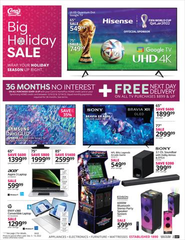 Electronics & Office Supplies offers in Scottsdale AZ | Conns 12/5 Ad in Conn's Home Plus | 12/5/2022 - 12/14/2022