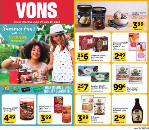 Vons catalogue | Weekly Circular | 6/29/2022 - 7/19/2022