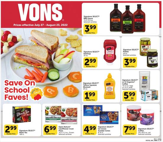 Grocery & Drug offers in Compton CA | Vons flyer in Vons | 8/8/2022 - 8/23/2022
