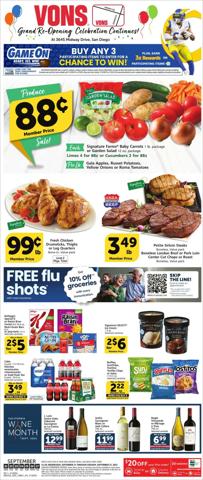 Vons catalogue in Westminster CA | Vons flyer | 9/21/2022 - 9/27/2022