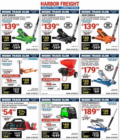 Tools & Hardware offers in Daytona Beach FL | Flyer in Harbor Freight Tools | 6/7/2022 - 6/30/2022