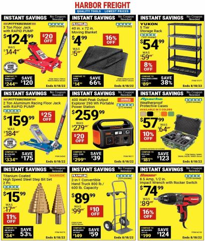Harbor Freight Tools catalogue in Citrus Heights CA | Instant Savings | 8/1/2022 - 8/18/2022