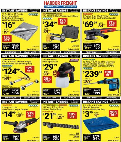 Harbor Freight Tools catalogue in San Francisco CA | Instant Savings | 8/1/2022 - 8/18/2022