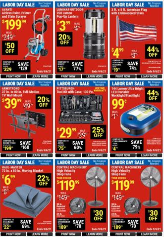 Tools & Hardware offers in Bryan TX | Harbor Freight Tools Weekly ad in Harbor Freight Tools | 8/8/2022 - 9/6/2022