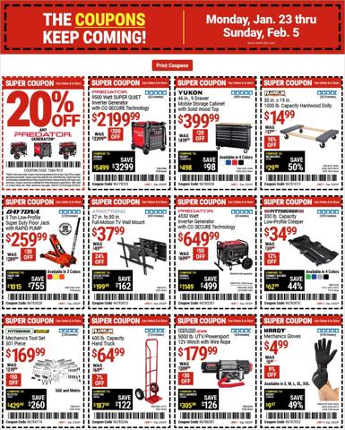 Harbor Freight Tools catalogue | Harbor Freight Tools Weekly ad | 1/23/2023 - 2/5/2023