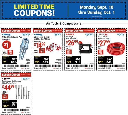 Harbor Freight Tools catalogue in Indianapolis IN | Harbor Freight Tools weekly ad | 9/18/2023 - 10/1/2023