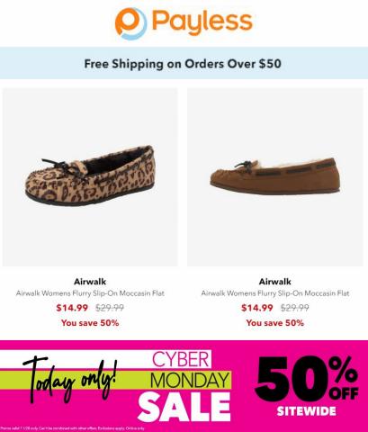 Clothing & Apparel offers in Lake Charles LA | Offers Payless Cyber Monday in Payless | 11/28/2022 - 11/28/2022