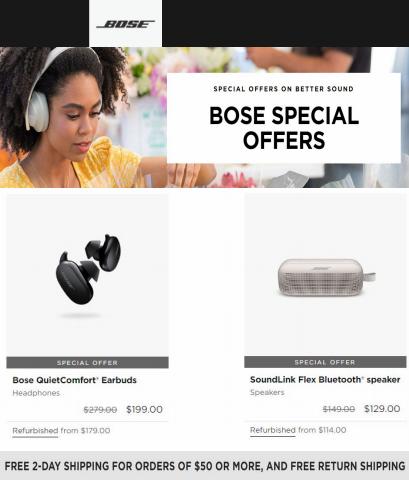 Electronics & Office Supplies offers in El Cajon CA | Bose Special Offers in Bose | 7/29/2022 - 8/14/2022