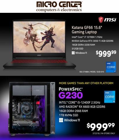 Electronics & Office Supplies offers in Sugar Land TX | Micro Center - Offers in Micro Center | 4/12/2022 - 6/12/2022