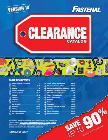Tools & Hardware offers in Burbank CA | Summer Clearance in Fastenal | 6/1/2022 - 6/30/2022