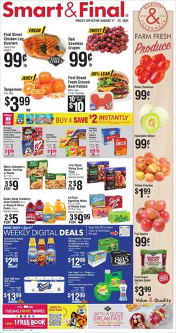 Smart & Final catalogue in Simi Valley CA | Smart & Final flyer | 8/17/2022 - 8/23/2022