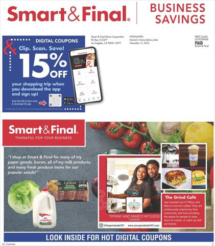 Grocery & Drug offers in Pasadena CA | Smart & Final flyer in Smart & Final | 11/16/2022 - 11/29/2022