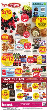 Grocery & Drug offers in Temecula CA | Ralphs Weekly ad in Ralphs | 8/10/2022 - 8/16/2022