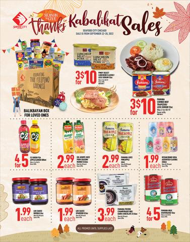 Grocery & Drug offers in Cicero IL | Weekly Specials in Seafood City | 9/22/2022 - 9/28/2022