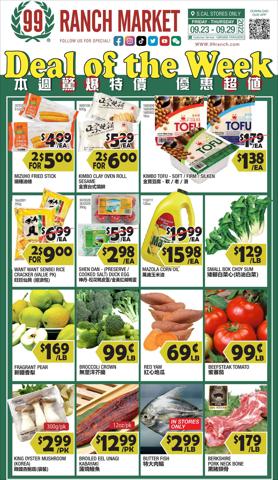 Grocery & Drug offers in Los Angeles CA | 99 ranch weekly ad in 99 Ranch | 9/23/2022 - 9/29/2022