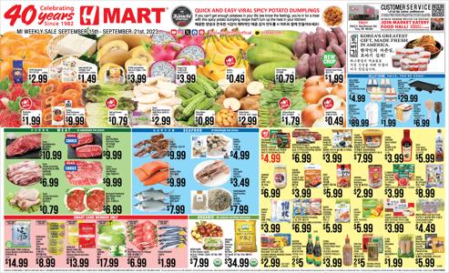 Grocery & Drug offers in Farmington MI | Hmart weekly ad in Hmart | 9/15/2023 - 9/21/2023