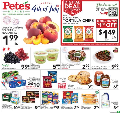 Grocery & Drug offers in Wheaton IL | Pete's Fresh Market weekly ad in Pete's Fresh Market | 6/29/2022 - 7/5/2022