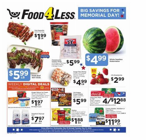 Grocery & Drug offers in Hammond IN | Chicago Weekly Ad in Food 4 Less | 5/25/2022 - 5/31/2022