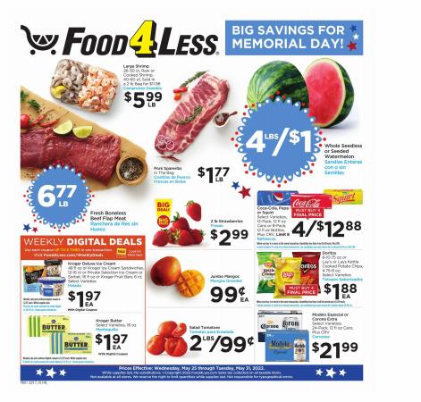Food 4 Less catalogue | California Weekly Ad | 5/25/2022 - 5/31/2022
