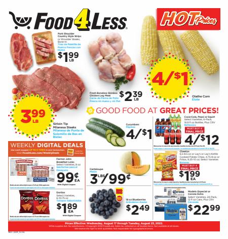 Food 4 Less catalogue in Bell CA | California Weekly Ad | 8/17/2022 - 8/23/2022