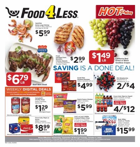 Grocery & Drug offers in Bolingbrook IL | Chicago Weekly Ad in Food 4 Less | 9/28/2022 - 10/4/2022