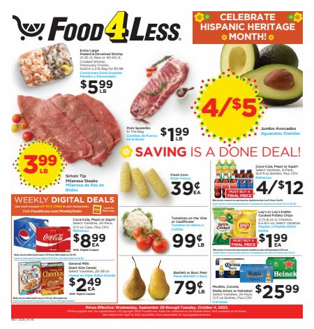 Grocery & Drug offers in Bellflower CA | California Weekly Ad in Food 4 Less | 9/28/2022 - 10/4/2022