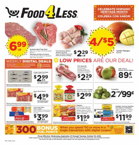 Food 4 Less catalogue in Los Angeles CA | California Weekly Ad | 9/27/2023 - 10/3/2023