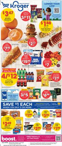 Kroger catalogue in Indianapolis IN | Kroger flyer | 8/17/2022 - 8/23/2022