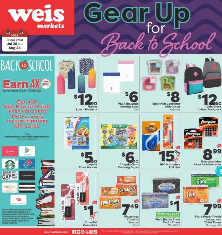 Grocery & Drug offers in State College PA | Weekly Ad in Weis Markets | 8/3/2022 - 8/24/2022
