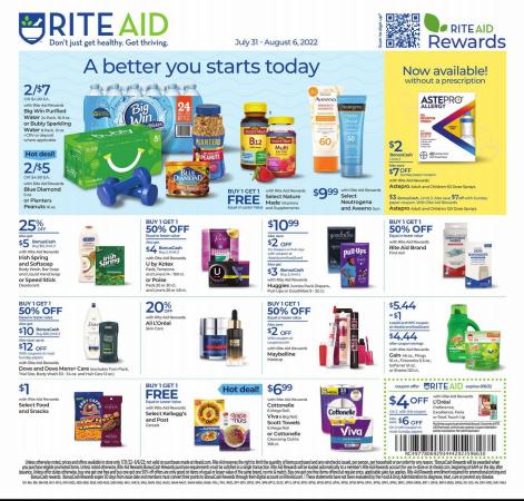 Grocery & Drug offers in Hayward CA | Weekly Ad in Rite Aid | 7/31/2022 - 8/8/2022