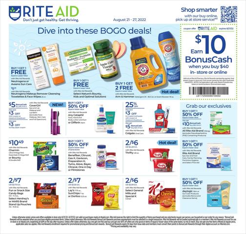 Grocery & Drug offers in Smyrna GA | Rite Aid Weekly ad in Rite Aid | 8/21/2022 - 8/27/2022