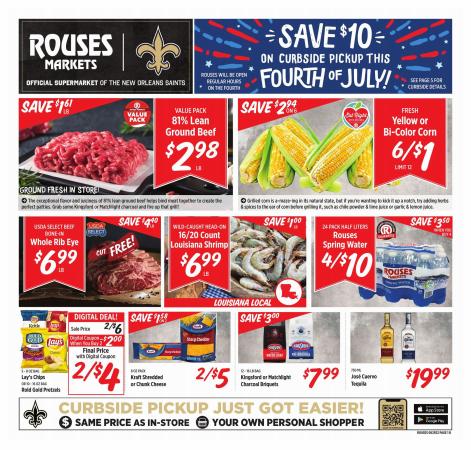 Grocery & Drug offers in Baton Rouge LA | Weekly Ad in Rouses | 6/29/2022 - 7/6/2022