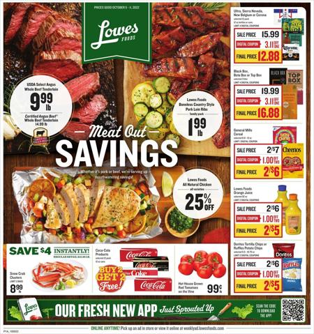Lowes Foods catalogue | Lowes Foods flyer | 10/5/2022 - 10/11/2022