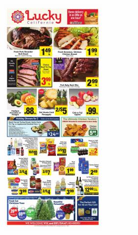 Offer on page 1 of the Weekly catalog of Lucky Supermarkets
