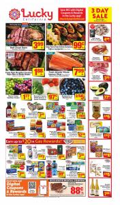 Offer on page 3 of the Weekly catalog of Lucky Supermarkets