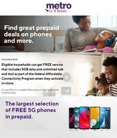 Electronics & Office Supplies offers in Charlotte NC | MetroPCS - Offers in MetroPCS | 5/3/2022 - 5/31/2022